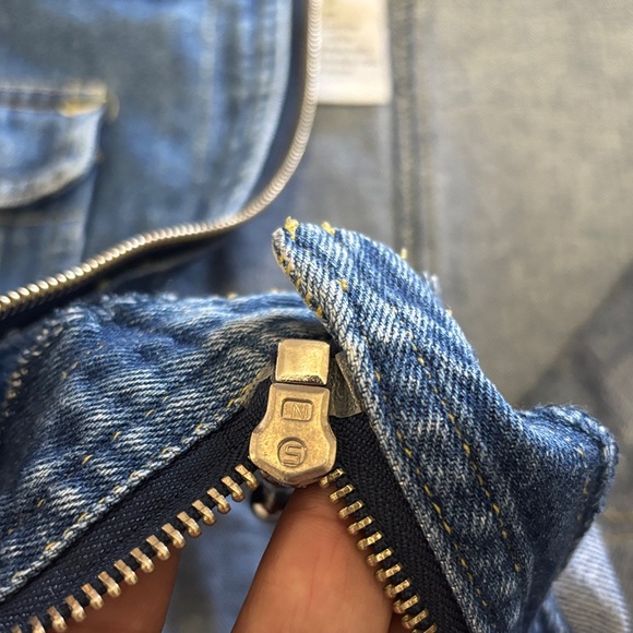 Vintage Cotton Ginny Denim Zip Front Mini Skirt Y2K Street Style - Picture 8 of 10